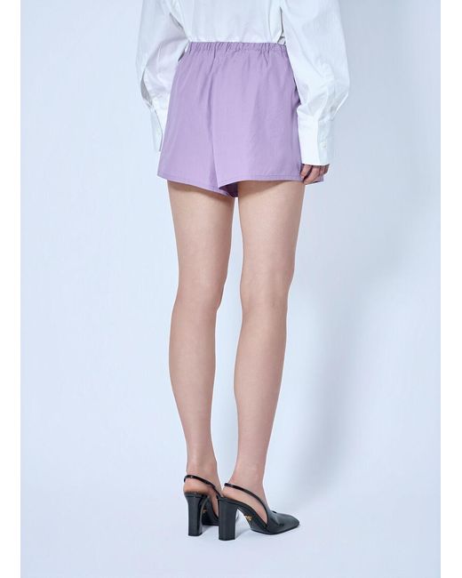Prada Blue Elasticated Waist Utility Shorts