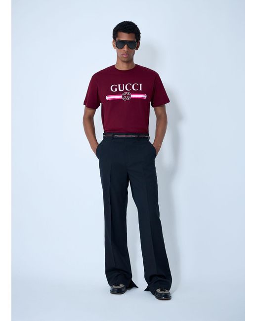Gucci Blue Tailored Wool Pants for men
