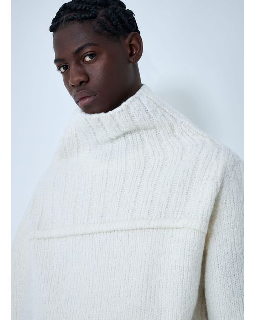 Dries Van Noten White Wool Sweater for men