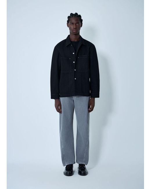 Lemaire Blue Workwear Overshirt for men