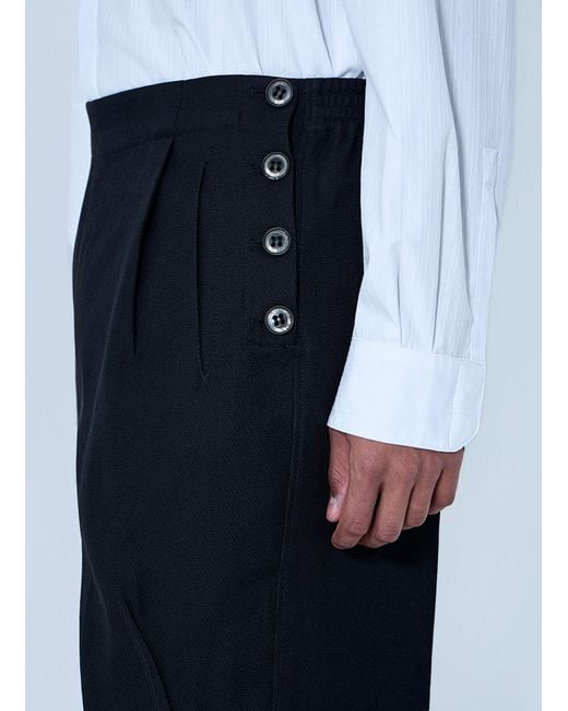 Kiko Kostadinov Blue High-Waisted Pleated Trousers for men