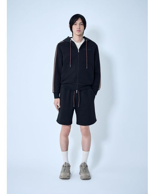 Moncler Blue Zip-Up Hoodie With Logo Detail for men