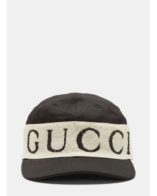 Gucci Logo Band Baseball Cap In Black for men