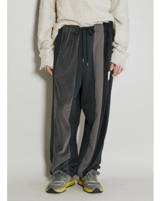 Maison Mihara Yasuhiro Black Vertical Switching Pants for men