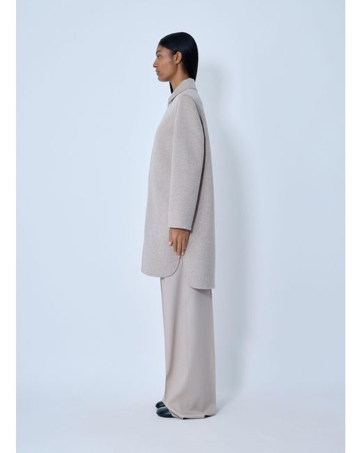 Max Mara Blue Longline Cashmere Coat