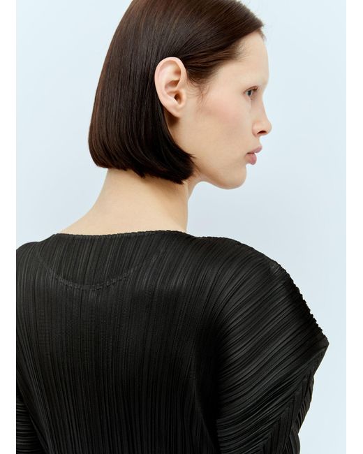 Pleats Please Issey Miyake Black Monthly Colors: February Midi Dress
