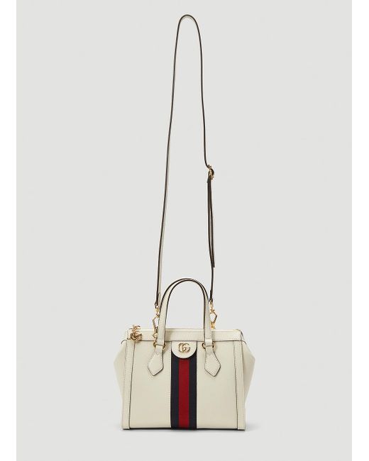 Gucci White Ophidia Small Tote Bag