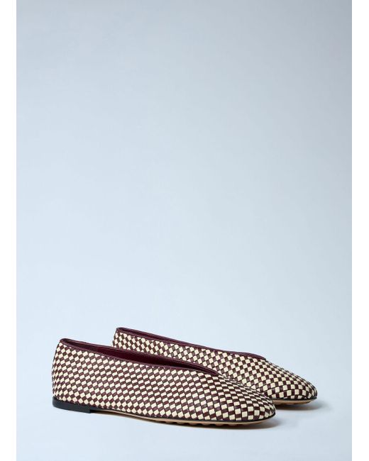 Bottega Veneta White Rosa Ballerina Flats
