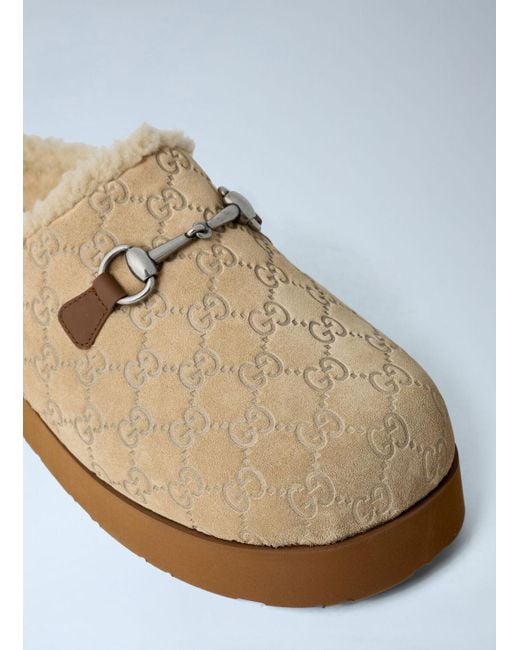 Gucci Blue Horsebit Suede Mules for men