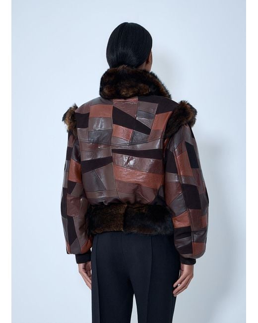 Chloé Blue Patchwork Leather Jacket