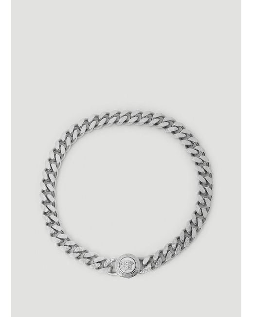 Versace Metallic Medusa Chain Necklace for men
