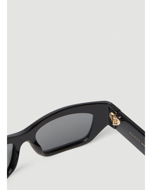 Gucci Black Rectangular Sunglasses for men