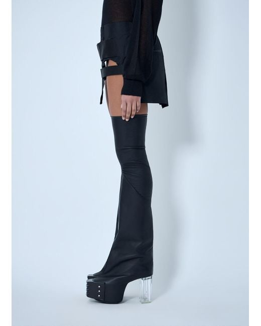 Rick Owens Blue Temple Mini Skirt