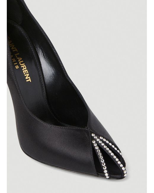 Saint Laurent Black Alix Embellished High Heel Shoes