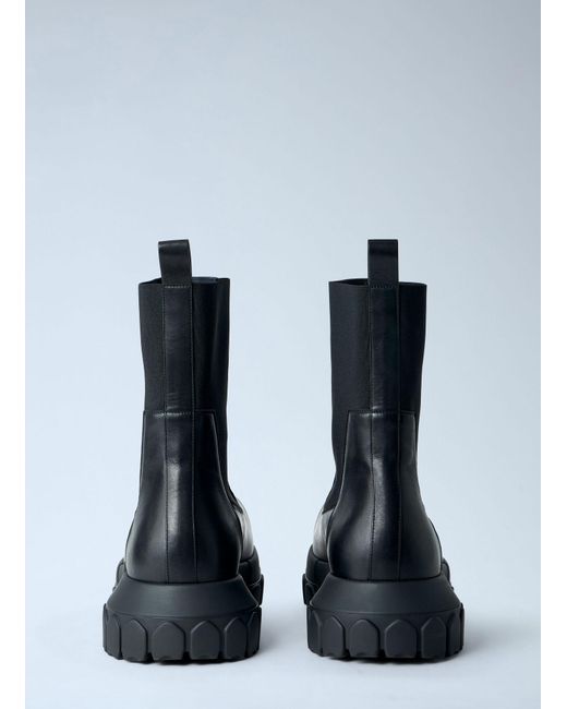 Rick Owens Blue Beatle Bozo Tractor Boots for men