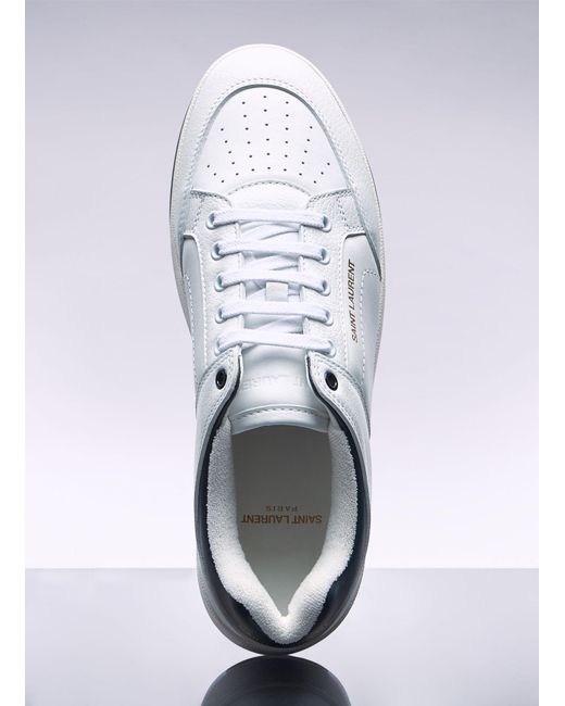 Saint Laurent White Sl 61 Low Top Sneakers for men