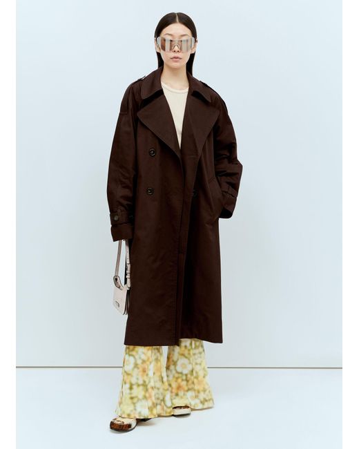 Acne Brown Double-breasted Trench Coat