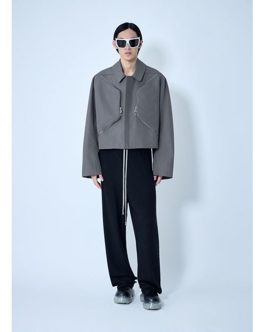 Rick Owens Blue Drawstring Track Pants for men