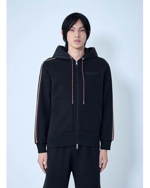 Moncler Blue Zip-Up Hoodie With Logo Detail for men