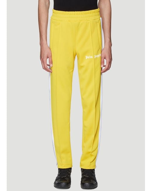 Palm Angels Track Pants In Yellow for men