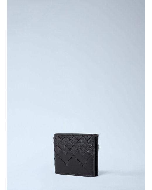 Bottega Veneta Blue Intrecciato Bi-Fold Wallet for men