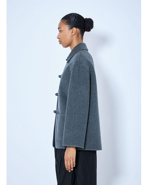 Rohe Blue Double-Faced Wool Pankou Closure Jacket