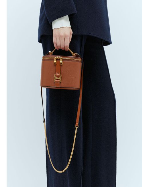Chloé Blue Marcie Mini Vanity Shoulder Bag