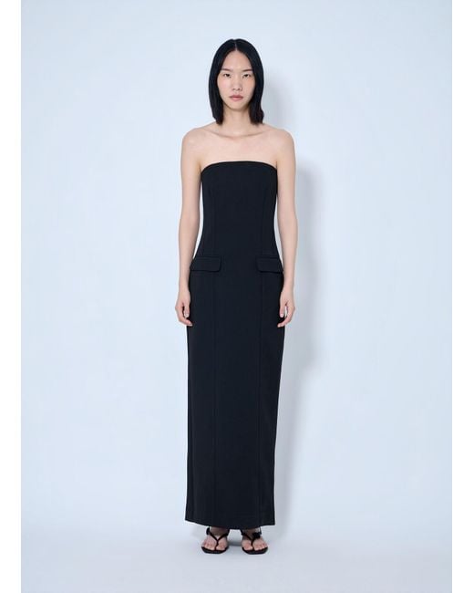 Totême Blue Strapless Pocket Dress