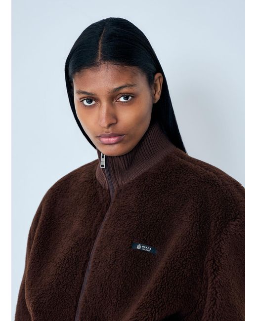 Prada Brown Fleece Jacket