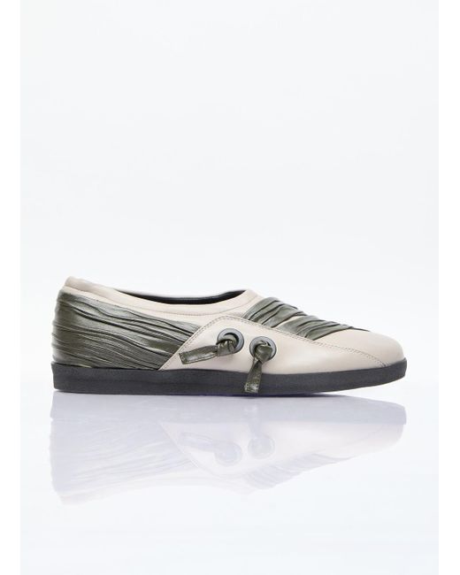Kiko Kostadinov White Wrinkled Slip-on Shoes for men