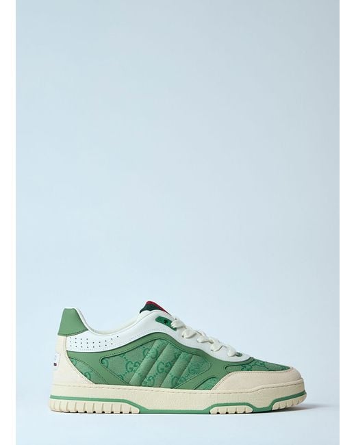 Gucci Green Re-Web Gg Canvas & Leather Sneaker for men