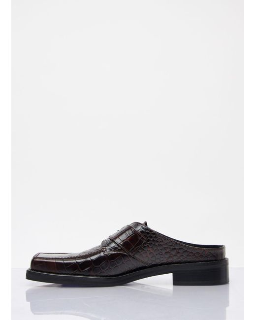 Martine Rose Square Toe Buckle Mules in White for Men | Lyst