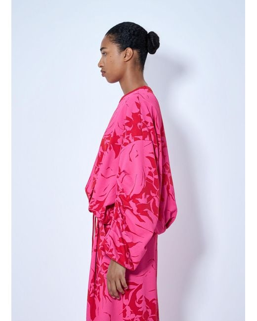 Dries Van Noten Pink Draped Sweatshirt
