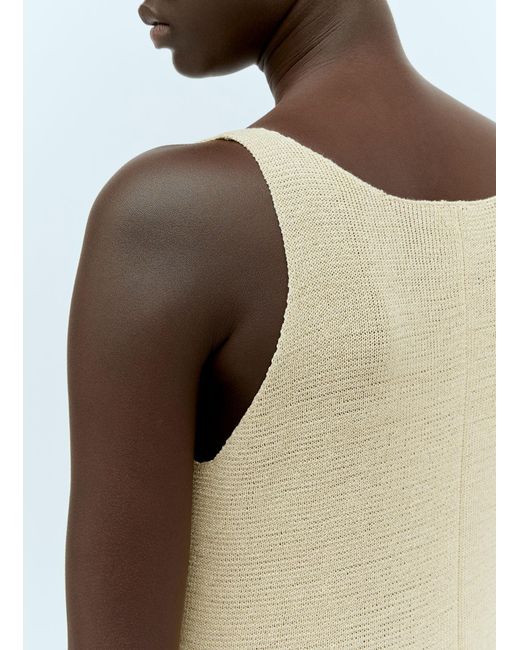 The Row White Fleet Midi Dress