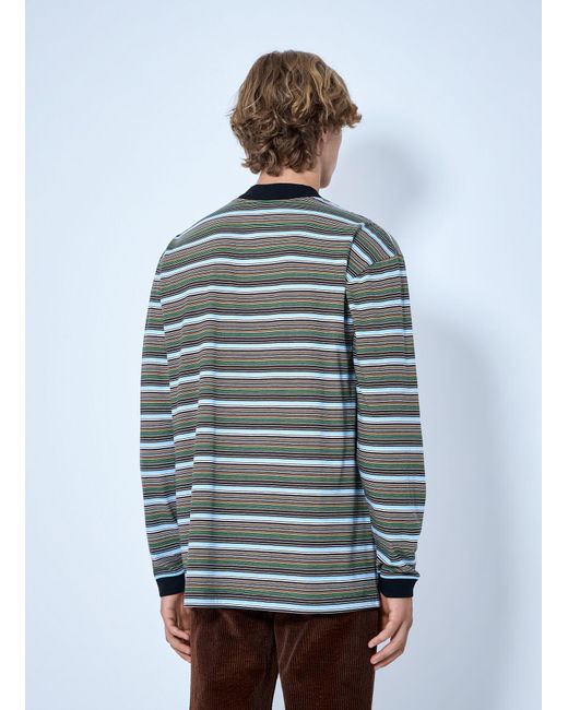 Marni Gray Striped Long Sleeve T-Shirt for men