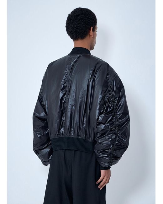 Rick Owens Blue Oversized Bomber Jacket for men