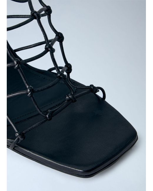 Rick Owens White Web Cantilever 8 Sandals