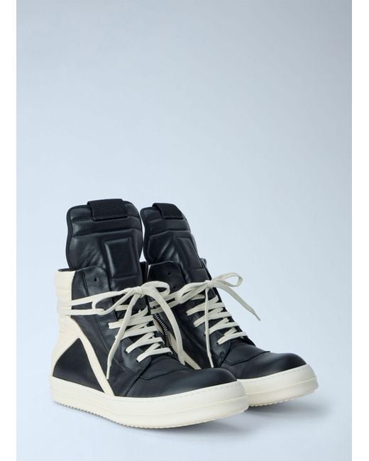 Rick Owens Blue Geobasket High-Top Sneakers for men