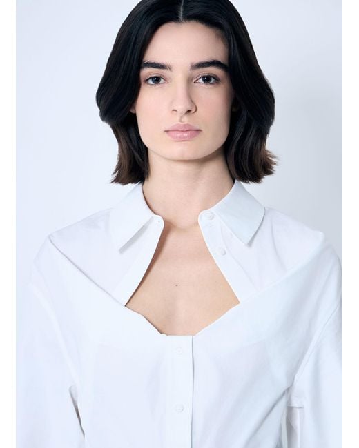 Alexander Wang White Deconstructed Button-Down Shirt