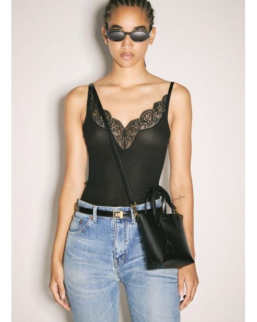 Saint Laurent Black Mini Toy Shopping Handbag