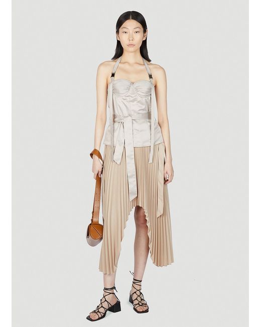 ROKH Natural Halterneck Corset Top
