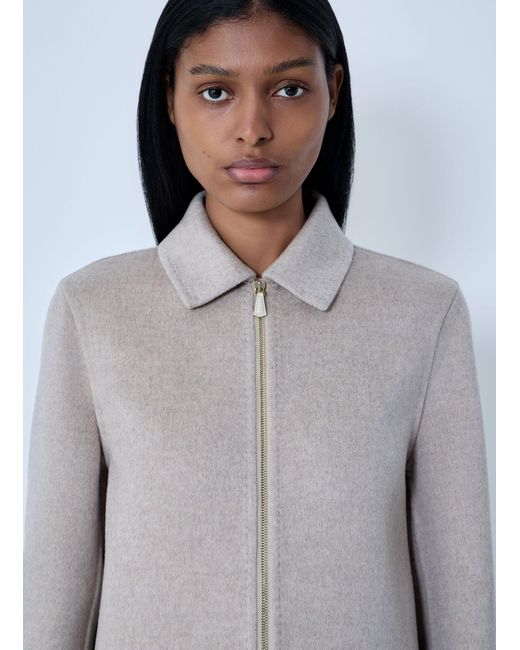Max Mara Blue Longline Cashmere Coat