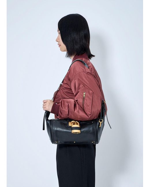 Chloé Blue Chloé Paddington Grained Shoulder Bag