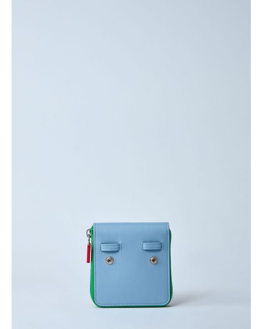 Walter Van Beirendonck Blue Ghost Wallet On Strap for men