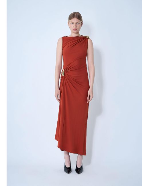 Bottega Veneta Red Viscose Jersey Dress