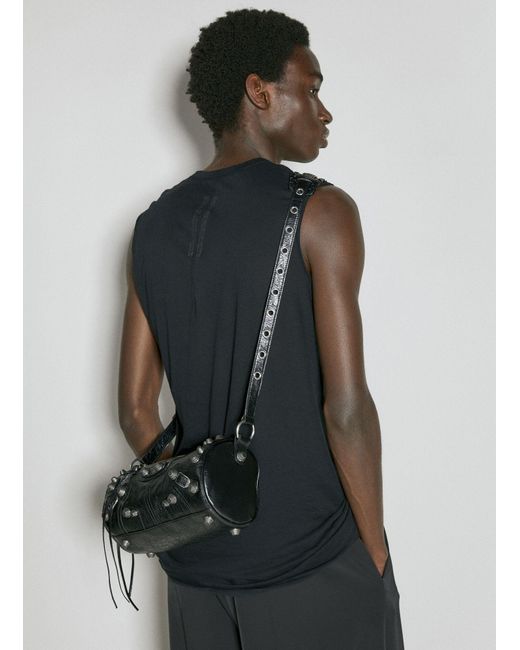 Balenciaga Gray Le Cagole Crossbody Bag for men
