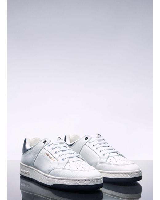Saint Laurent White Sl 61 Low Top Sneakers for men