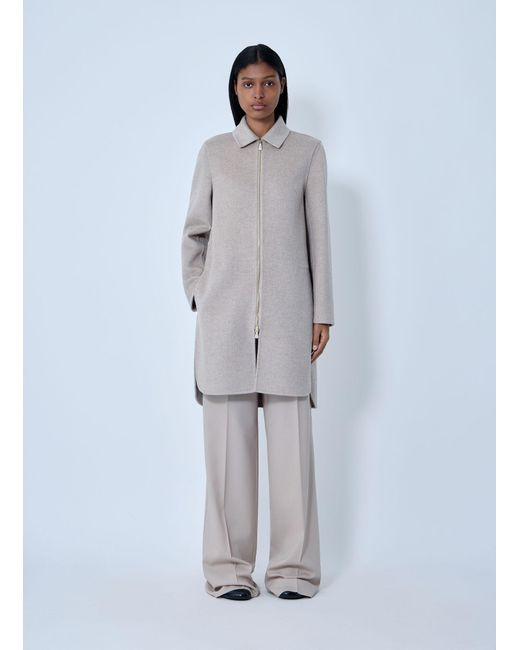 Max Mara Blue Longline Cashmere Coat