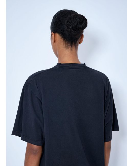 Balenciaga Blue The Address Medium Fit T-Shirt