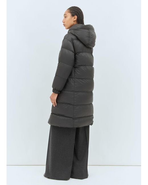 Max Mara Gray Long Water-Repellent Down Coat
